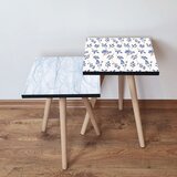 Hanah home 2Shp503 - light blue light bluewhitenavy blue nesting table (2 pieces) | ePonuda.com