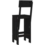  Barski stolci 2 kom crni 40 x 48,5 x 115,5 cm masivna borovina | shoptok.hr