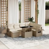 vidaXL 8-dijelni set vrtnih sofa od poliratana s jastucima bež | shoptok.hr