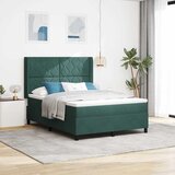  s opruga kutije s LED trakama Zelena 140 x 190 cm Baršun | shoptok.hr