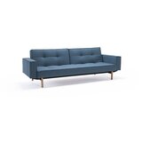 Innovation living Kau SPLITBACK SOFA BED s rukonaslonima i s svjetlo drvenim nogicama-Siva Cijene