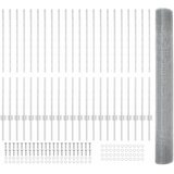  Zavarena žičana ograda s postom 50 x 1,2 m Srebrna Mreža | Shoptok.si