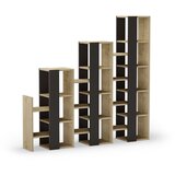 Marckeric Crni/u prirodnoj boji regal u dekoru hrasta 158x151 cm Anissa – | shoptok.hr