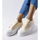 Gemre Beige sneakers on a high platform Kari | shoptok.hr