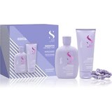 ALFAPARF MILANO Semi di Lino Smooth Duo Kit darilni set za neobvladljive lase 3 kos u