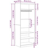 Ormarić Umjetnički hrast 80 x 50 x 200 cm Konstruirano drvo | shoptok.hr