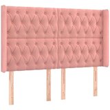  Krevet box spring s madracem LED ružičasti 140x200cm baršunasti | shoptok.hr