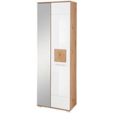 CARRYHOME garderobna omara bela, visoki sijaj, hrast artisan | Shoptok.si