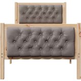  Konstrukcija postelje Taupe 75 x 190 cm Masivno borovo les, (5000084202) | Shoptok.si