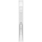  Gabionska košara U-oblika s 5 stupova 500x20x200 cm željezna | Eponuda.com
