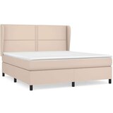  Box spring postelja z vzmetnico kapučino 180x200cm umetno usnje, (20897643) | Shoptok.si