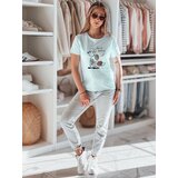 DStreet T-shirt damski z pudlem LUMIFITU błękitny | Shoptok.si