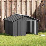  Kućica za pse antracit 116,5 x 103 x 81,5 cm pocinčani čelik | shoptok.hr