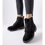 Gemre Black insulated eco-suede hiking boots Rosing | Shoptok.si