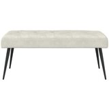 Klupa s gumbastim tkanjem Krem 110 x 40 x 46 cm Baršun | shoptok.hr