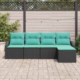  Set sofe 5 kom. Crna poliratan 233 x 117 x 85 cm | shoptok.hr