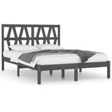  Okvir za krevet od masivne borovine sivi 200 x 200 cm | shoptok.hr