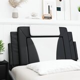  Jastuk za uzglavlje Viana crno-bijeli 100 cm umjetna koža | shoptok.hr