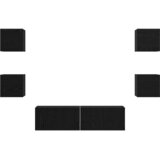  Set TV komoda Zidne 6 pcs Crni hrast Konstruirano drvo | shoptok.hr