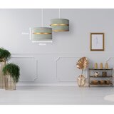  Duolla - Luster na sajli DUO 1xE27/15W/230V, prečnik 40 cm, zelena/zlatna | Eponuda.com