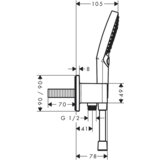 Hansgrohe tuš set s podometno termostatsko armaturo raindance e 300 1Jet | Shoptok.si