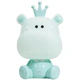 LED prigušiva dečija noćna lampica PUPPIES LED/3W/230V 25 cm nilski konj/zelena