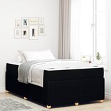  Krevetna konstrukcija Crna 120 x 190 cm tkanina | shoptok.hr