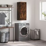 vidaXL Stenska omarica dimljeni hrast 34,5x34x90 cm inženirski les | Shoptok.si