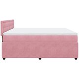  Krevet s oprugama i madracem ružičasti 200x200 cm baršunasti | shoptok.hr