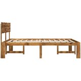  Krevetni okvir s uzglavljem ROSTOCK Prirodna 135 x 190 cm | shoptok.hr