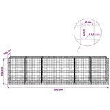  Gabion s žicom debljine 3 5 mm i mrežom 10x10 cm 600x100x150 cm - 100 cm 150 cm 600 cm | shoptok.hr