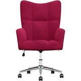  Stolica za opuštanje crvena boja vina baršunasta | shoptok.hr
