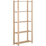 vidaXL Stalak za pohranu s 5 razina 80x28,5x170 cm od masivne borovine Cijene