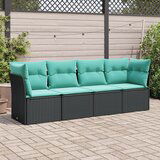 vidaXL 4-dijelni set vrtnih sofa od poliratana s jastucima crni | shoptok.hr