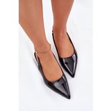 Boto Lacquered Ballerinas On Low Heel Black Testori | Shoptok.si