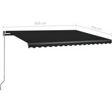  Tenda na ručno uvlačenje s LED svjetlima 450 x 350 cm antracit | shoptok.hr