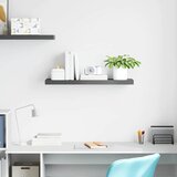  Plutajuća zidna polica visoki sjaj siva 80 x 23,5 x 3,8 cm MDF | shoptok.hr
