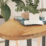 Stolna ploča svjetlosmeđa 100x50x4 cm ovalna masivna hrastovina | shoptok.hr