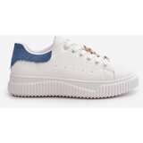 Boto Low Sneakers Made Of Eco Leather With Pins White-Blue Cillione | shoptok.hr