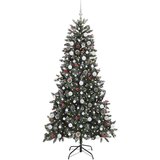 vidaXL Umestno božično drevo med 300 LED Zelena 114 x 114 x 210 cm | Shoptok.si