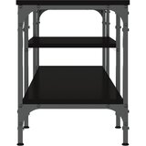 TV ormarić crni 121 x 35 x 45 cm konstruirano drvo i željezo | Eponuda.com