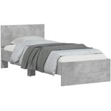  Okvir kreveta s uzglavljem Betonska siva 80 x 200 cm | shoptok.hr