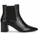 Geox Usnjeni gležnarji Bigliana ženski, črna barva | Shoptok.si