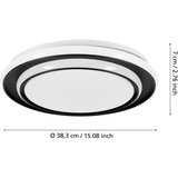 Eglo 902046 - led plafonsko svetlo moschella LED/24W/230V prečnik 40 cm crno | Eponuda.com