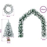  Set mini božićnih drvaca 90 cm PVC Zelena i bijela - Bijela 90 cm bez LED svjetala | shoptok.hr