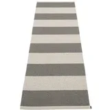 antracitno siv/kremno bel zunanji in notranji tekač 70x225 cm bob charcoal linen –