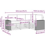  Set vanjskih sofa 4 kom. Poliester | shoptok.hr