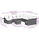  14-dijelni set vrtnih sofa s jastucima poliratan Bež | shoptok.hr