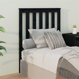 vidaXL Posteljno vzglavje črno 81x6x101 cm trdna borovina | Shoptok.si