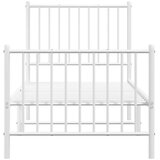  Metalni okvir kreveta uzglavlje i podnožje bijeli 80x200 cm | shoptok.hr